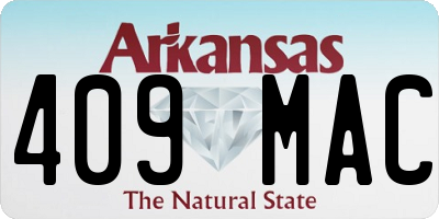 AR license plate 409MAC