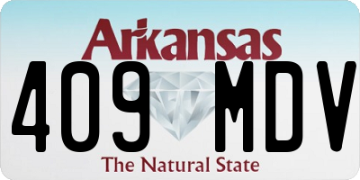 AR license plate 409MDV