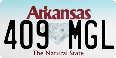 AR license plate 409MGL