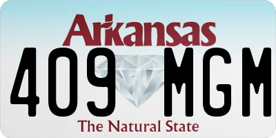 AR license plate 409MGM