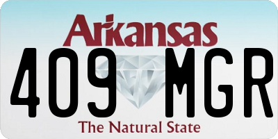 AR license plate 409MGR
