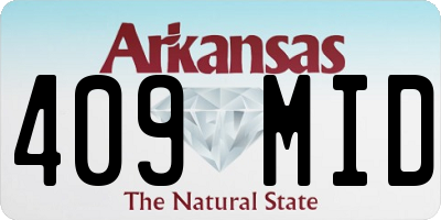 AR license plate 409MID
