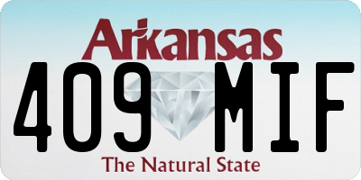 AR license plate 409MIF