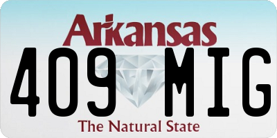 AR license plate 409MIG