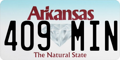 AR license plate 409MIN