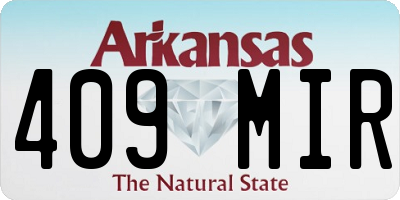AR license plate 409MIR