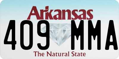 AR license plate 409MMA