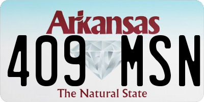 AR license plate 409MSN