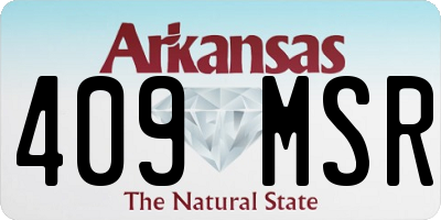AR license plate 409MSR