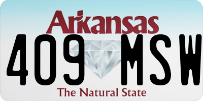AR license plate 409MSW