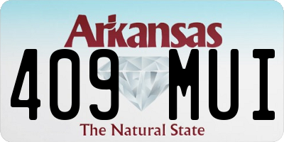 AR license plate 409MUI