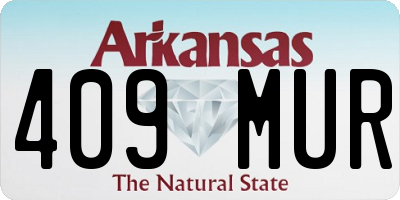 AR license plate 409MUR