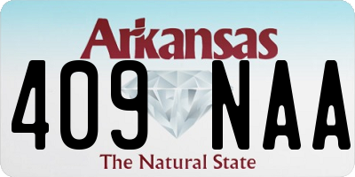AR license plate 409NAA