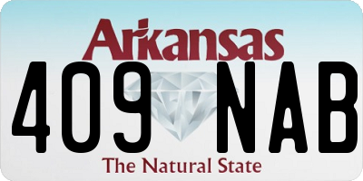 AR license plate 409NAB