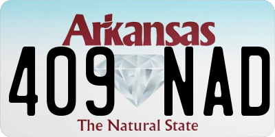 AR license plate 409NAD