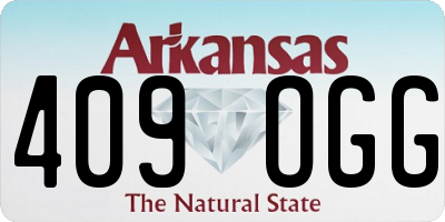 AR license plate 409OGG