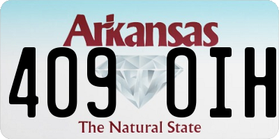 AR license plate 409OIH