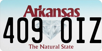 AR license plate 409OIZ