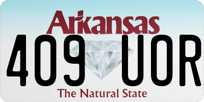 AR license plate 409UOR