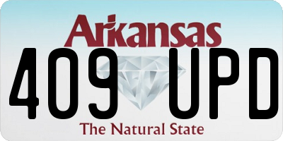 AR license plate 409UPD