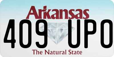 AR license plate 409UPO
