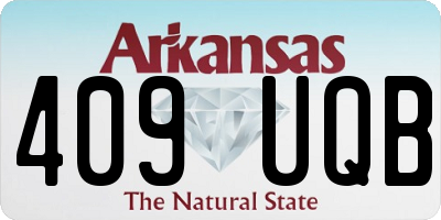 AR license plate 409UQB