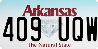 AR license plate 409UQW