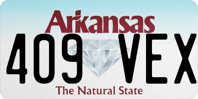 AR license plate 409VEX