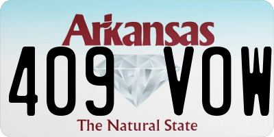 AR license plate 409VOW