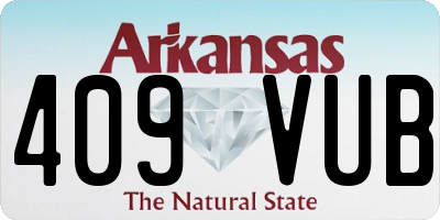 AR license plate 409VUB