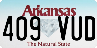 AR license plate 409VUD