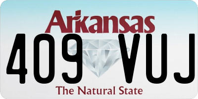 AR license plate 409VUJ
