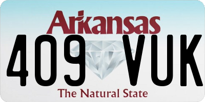 AR license plate 409VUK