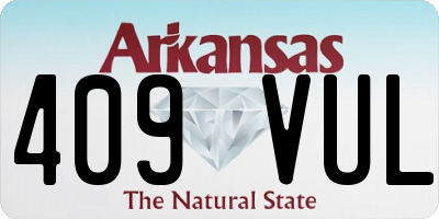 AR license plate 409VUL