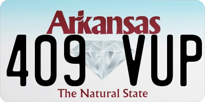 AR license plate 409VUP