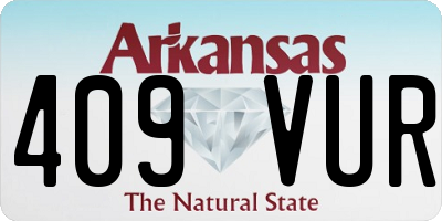 AR license plate 409VUR