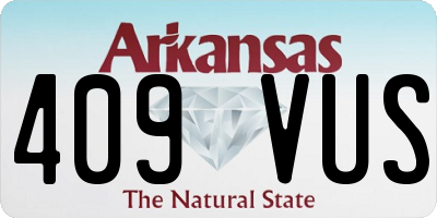 AR license plate 409VUS