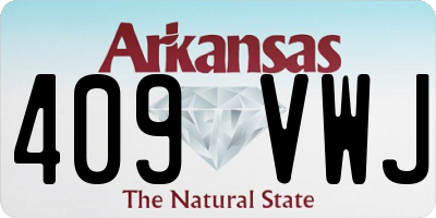 AR license plate 409VWJ