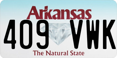 AR license plate 409VWK