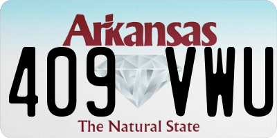 AR license plate 409VWU