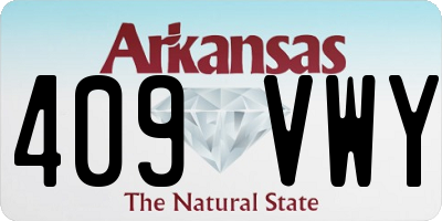 AR license plate 409VWY