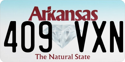 AR license plate 409VXN