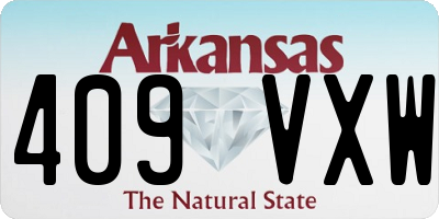 AR license plate 409VXW