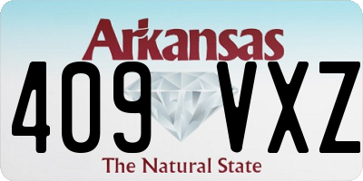 AR license plate 409VXZ