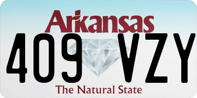 AR license plate 409VZY
