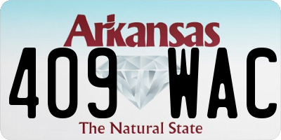 AR license plate 409WAC
