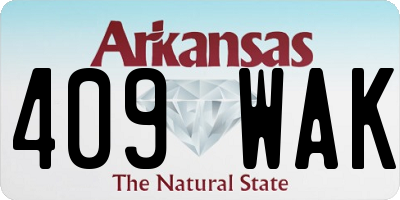 AR license plate 409WAK
