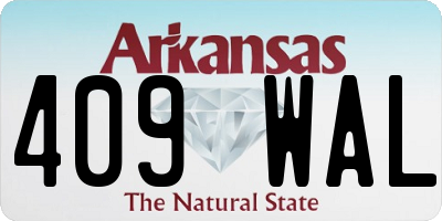 AR license plate 409WAL