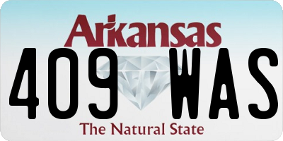 AR license plate 409WAS