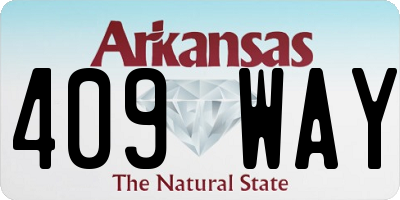 AR license plate 409WAY